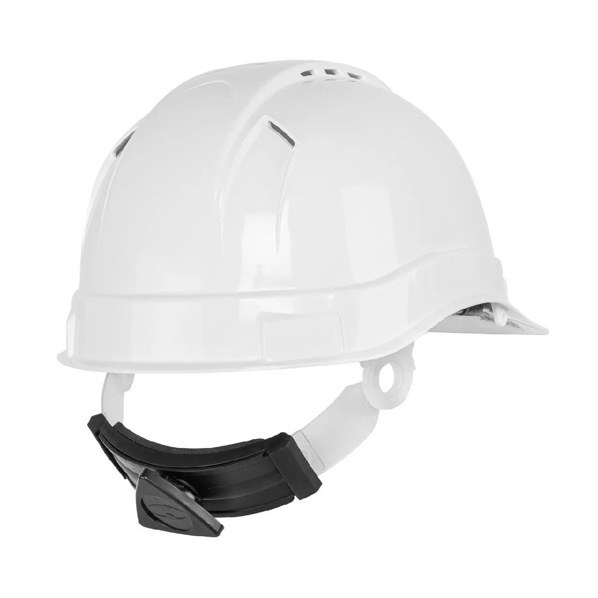 Casco De Seguridad Ventilado, Ajuste De Matraca, Blanco