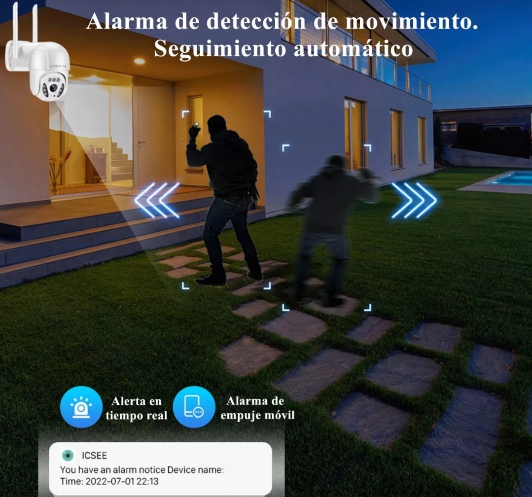 Ultra Hd 4mp Cámaras De Seguridad Exterior Wifi Con 360 Ptz