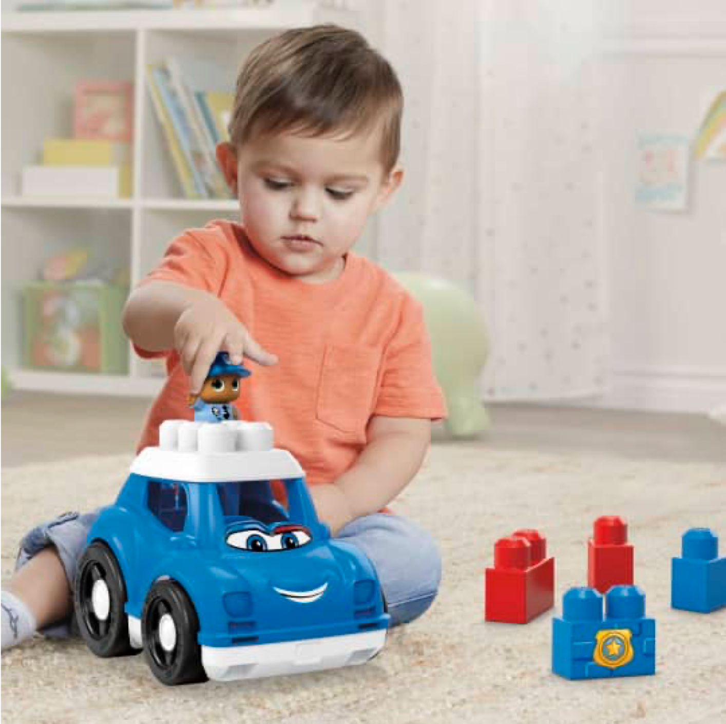 Mega Bloks Juguete de Construcción Vehículo Policía de Bloques