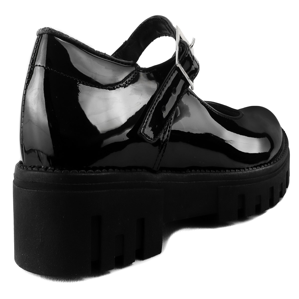 Zapato Niña Negro Escolar Comodo Arco Soporte Moda 600-3-cn.