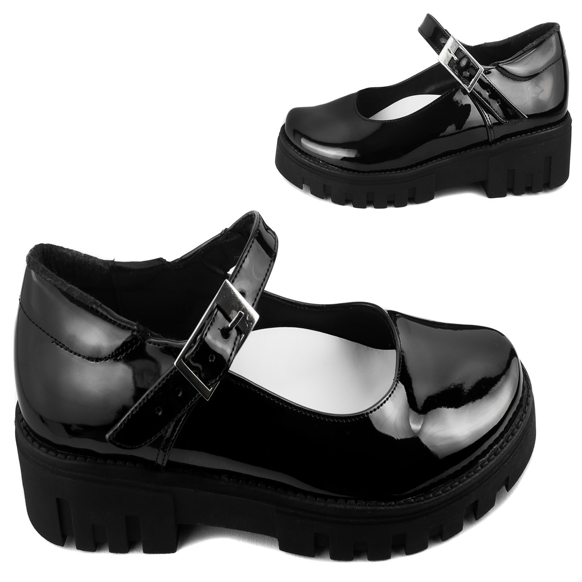 Zapato Niña Negro Escolar Comodo Arco Soporte Moda 600-3-cn.