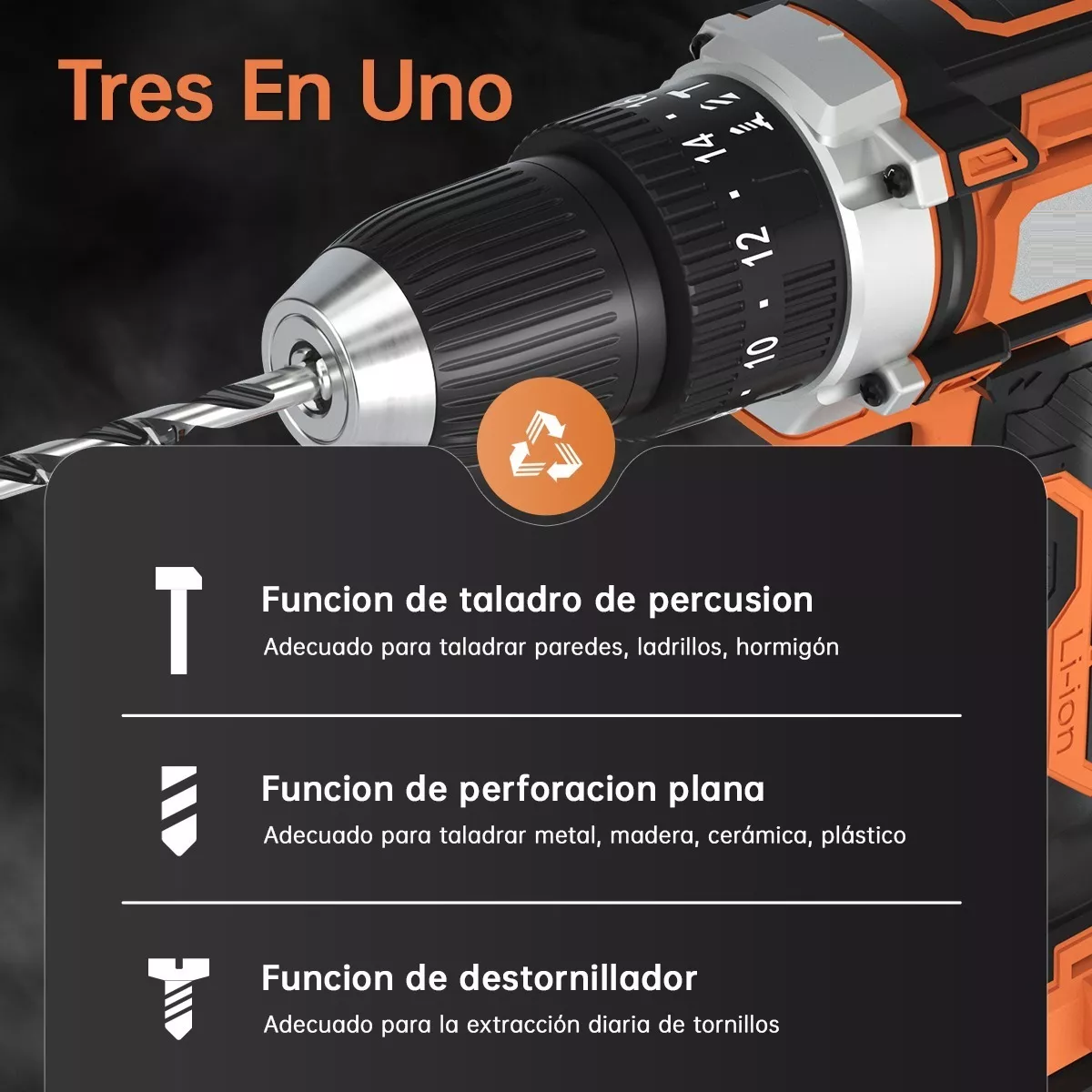 Taladro Atornillador De Impacto Inalámbrico