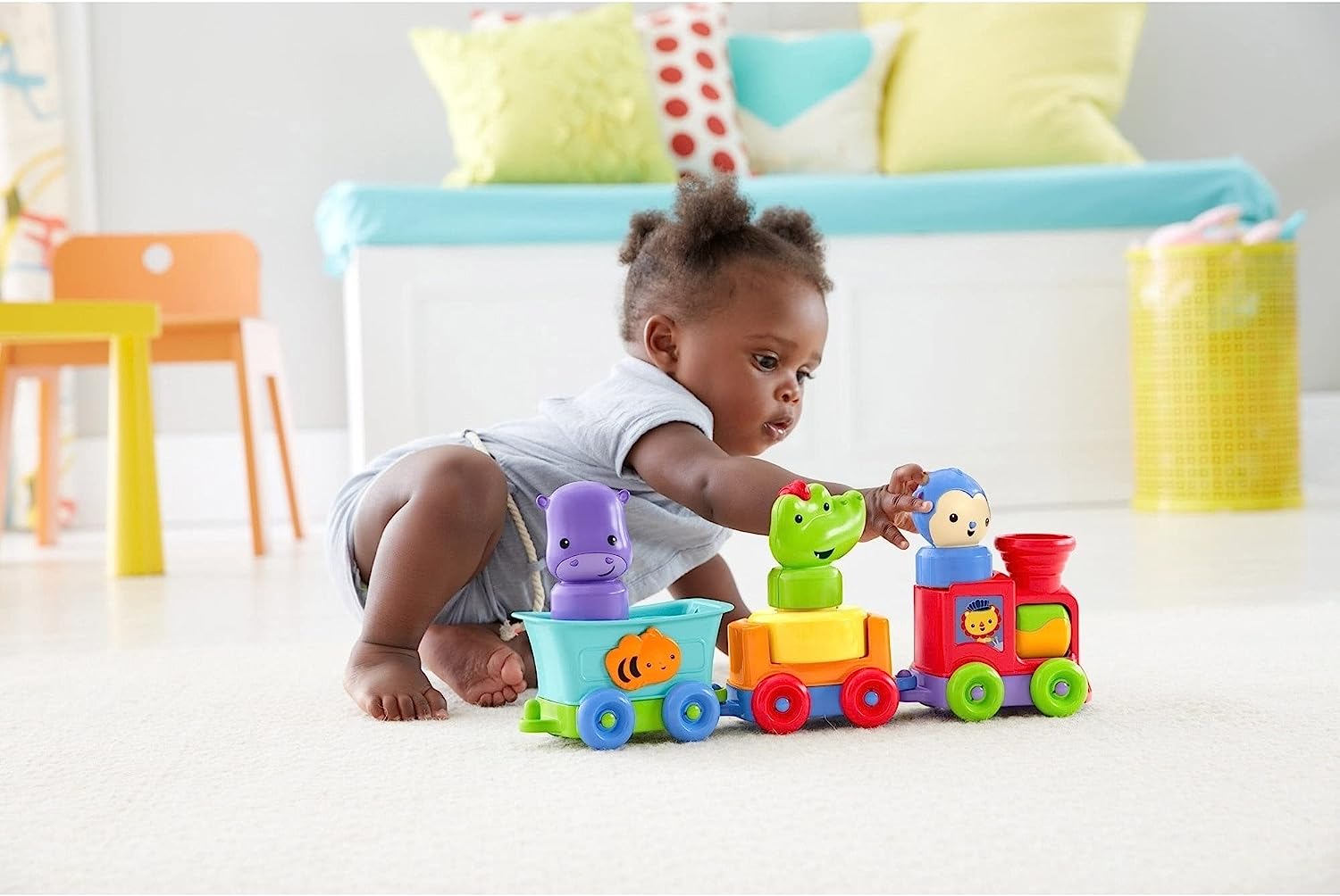 Fisher-Price Juguete para Bebés Silly Safari Tren Animales Divertidos