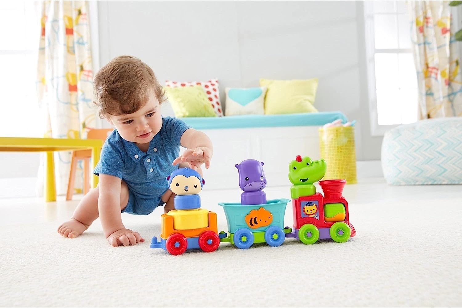 Fisher-Price Juguete para Bebés Silly Safari Tren Animales Divertidos