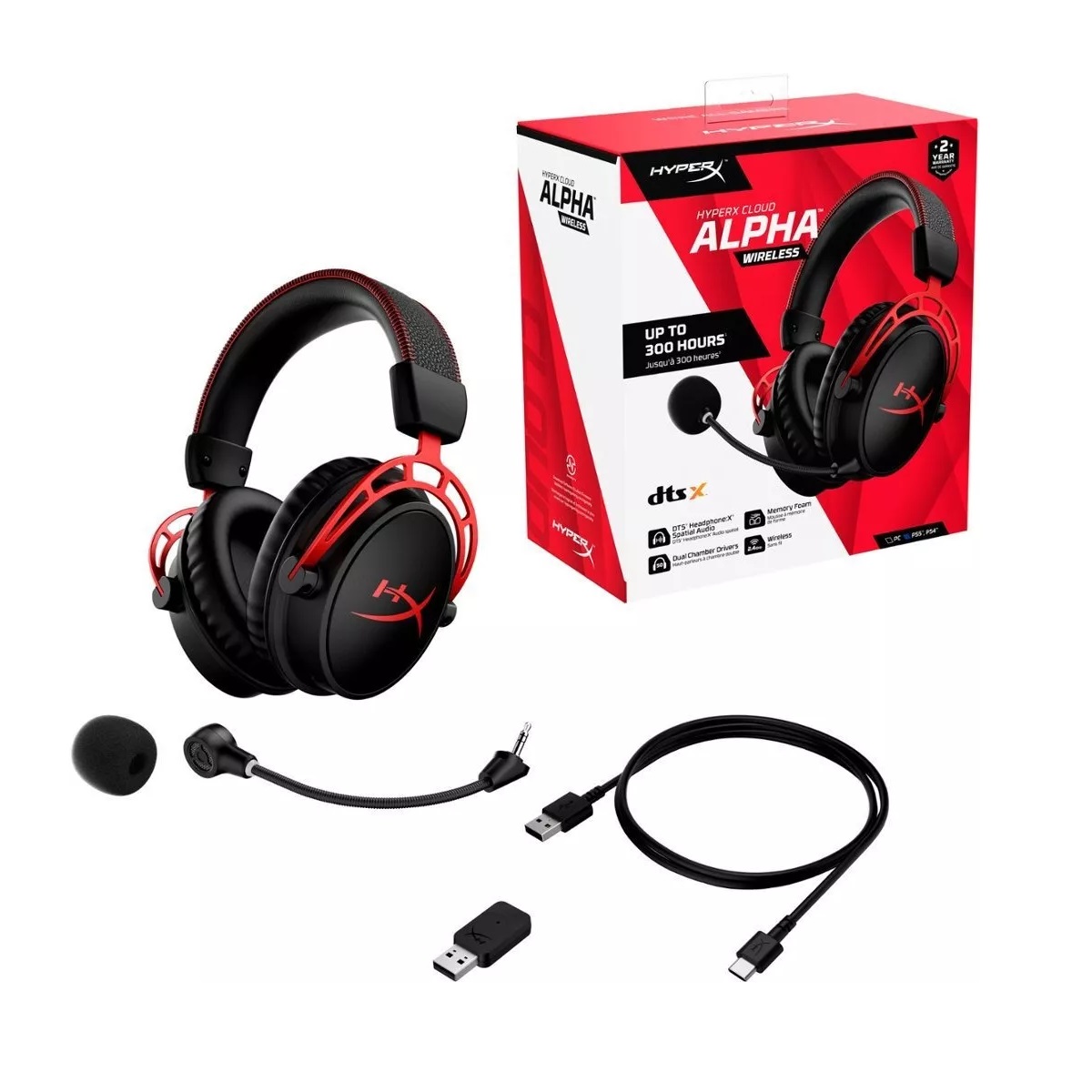 Audifonos Gamer Hyperx Cloud Alpha Wireless, Bateria De 300 Horas.