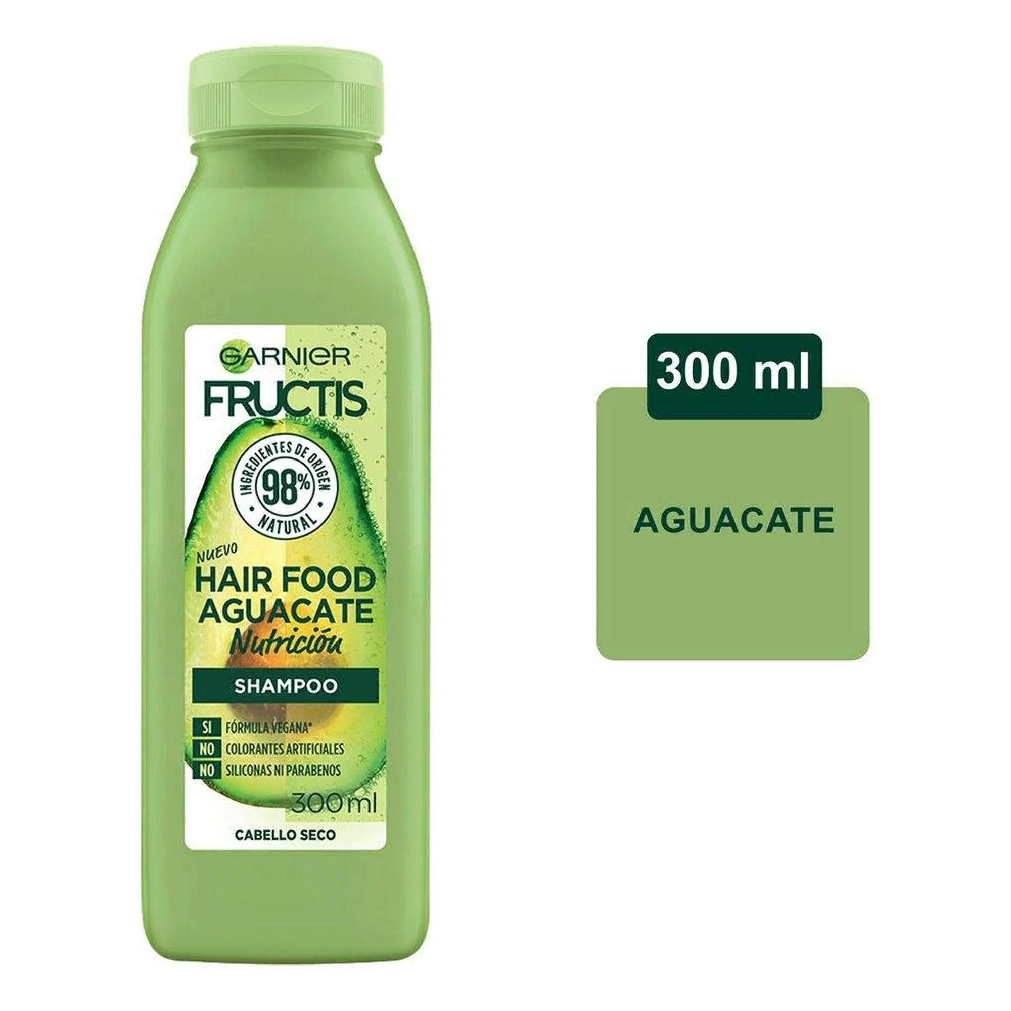 Fructis Hair Food Aguacate Shampoo, Acondicionador, Mascarilla, Garnier, 3 Piezas