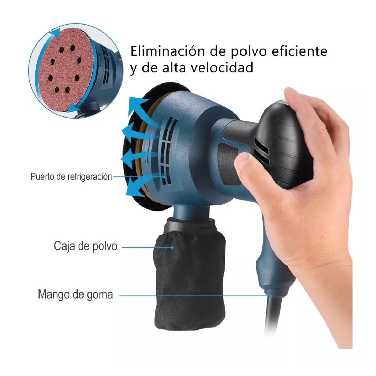 Lijadora Roto Orbital 300w 6 Variaciones De Velocidad