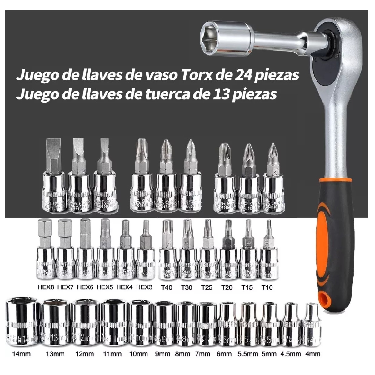Juego De Herramientas Mecánicas 46pcs