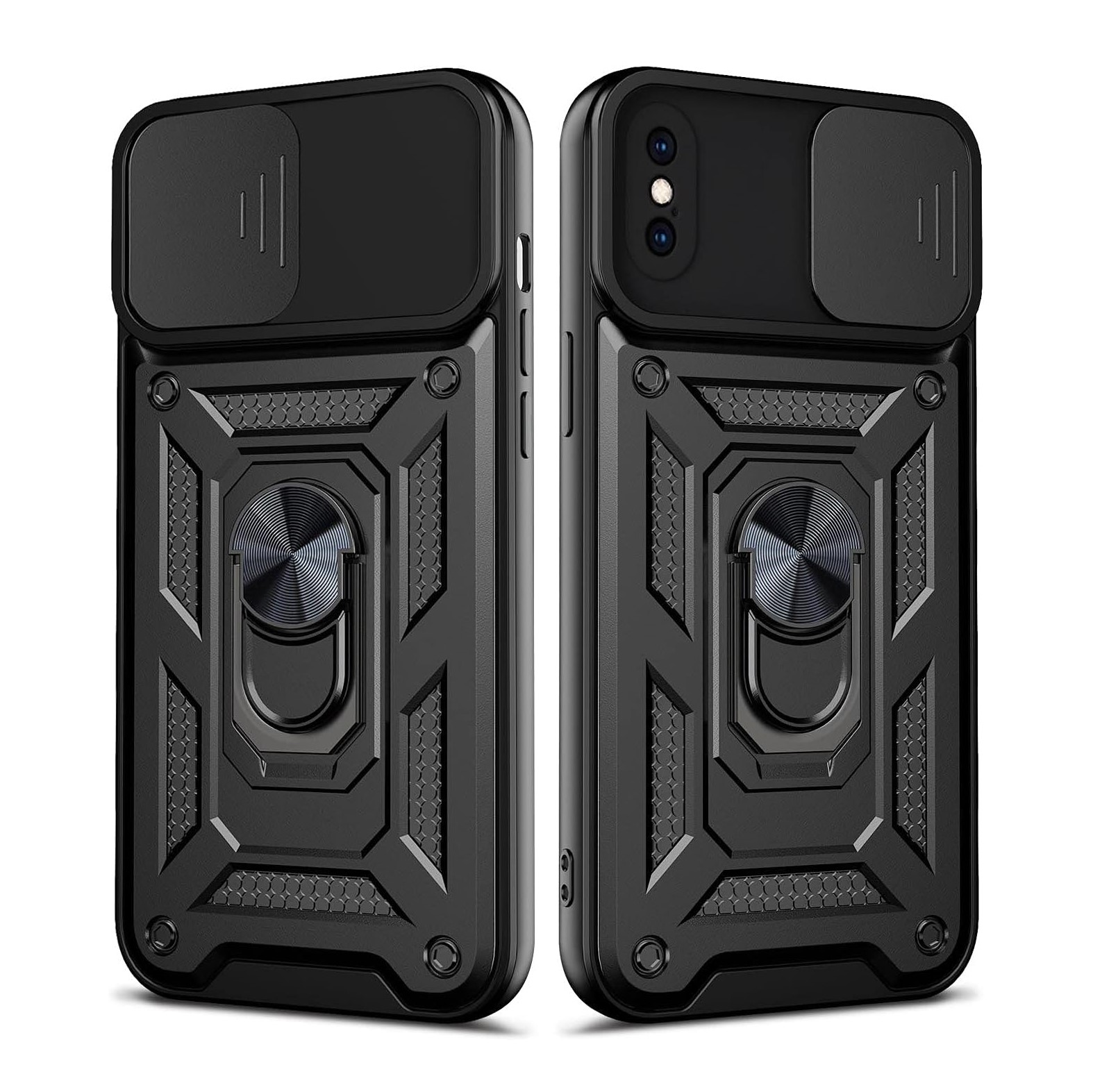 Funda para iPhone XR de 6.1" Case con Anillo Giratorio 360 A Prueba De Golpes de Uso Rudo Carcasa Compatible con Carga Inalámbrica y Soporte Magnético para Automóvil