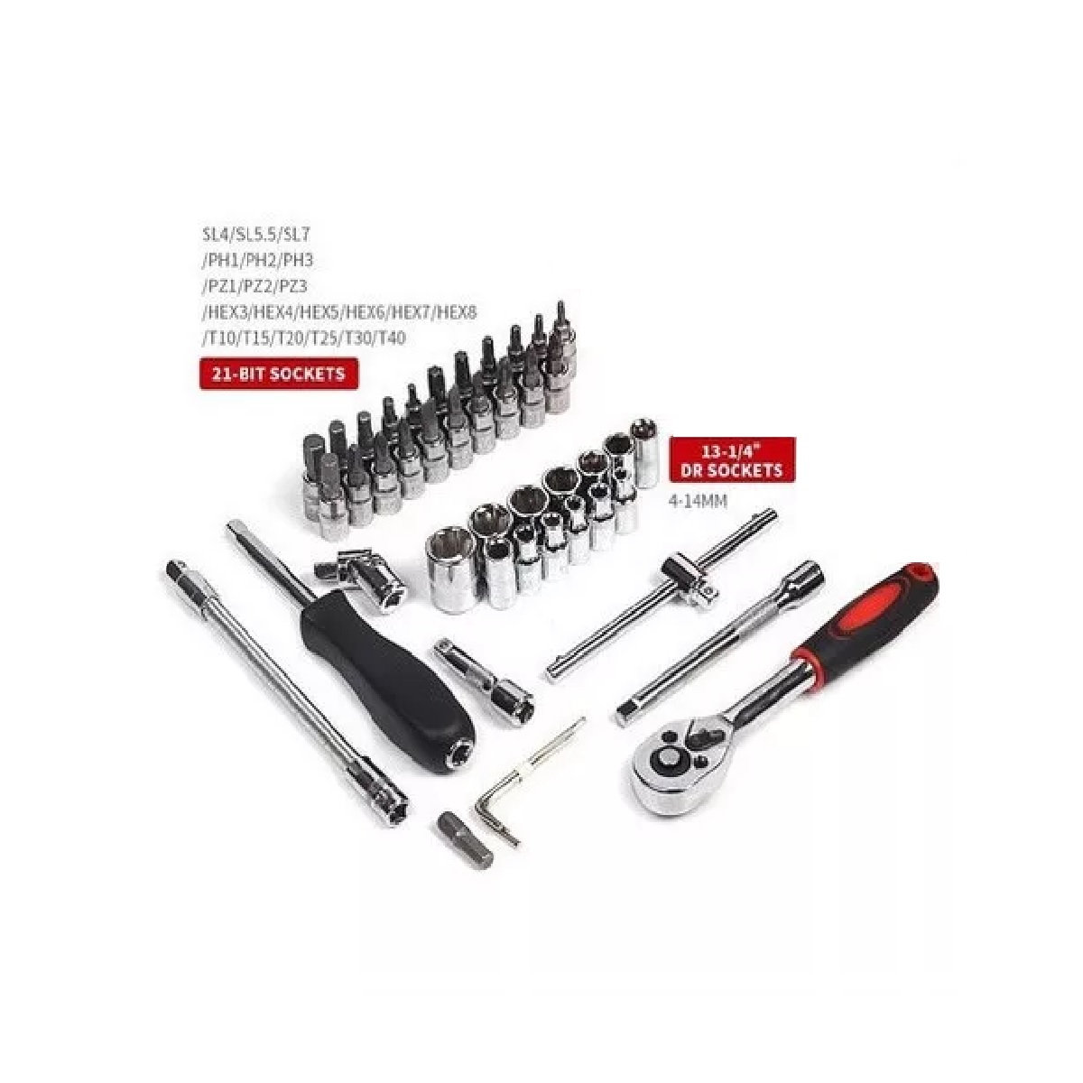 Autocle Juego De Herramientas Mecanica Dados 46 Pzas Negro