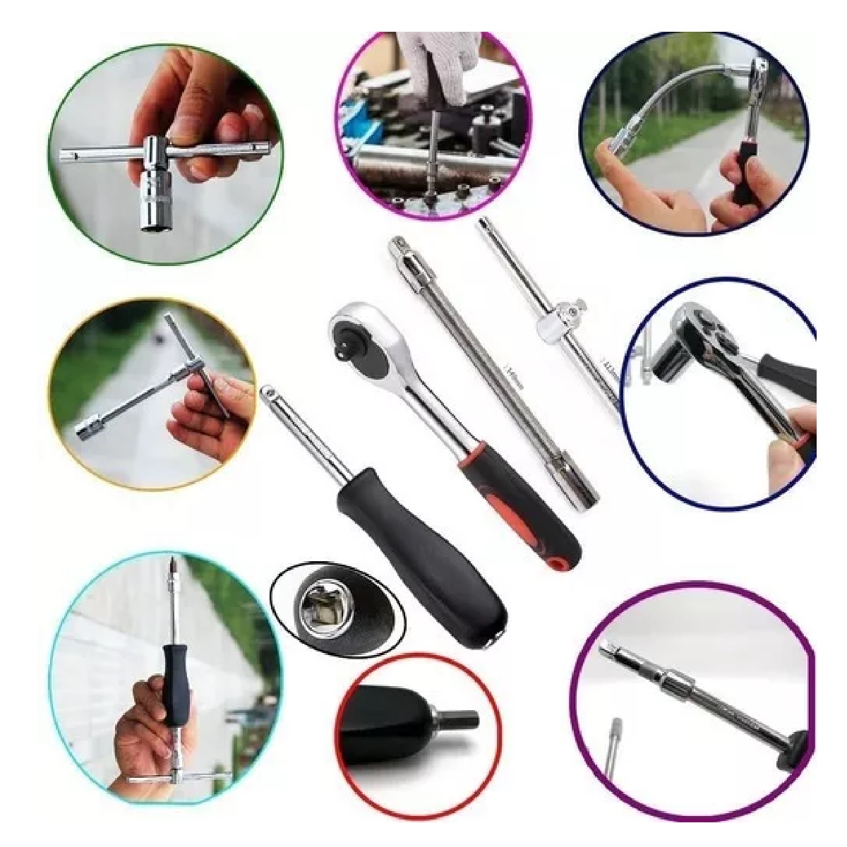 Autocle Juego De Herramientas Mecanica Dados 46 Pzas Negro