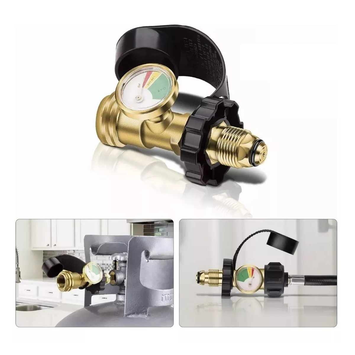 Manómetro Medidor Regulador Adaptador Para Tanque De Gas Lp