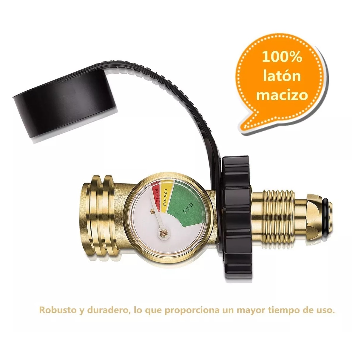 Manómetro Medidor Regulador Adaptador Para Tanque De Gas Lp