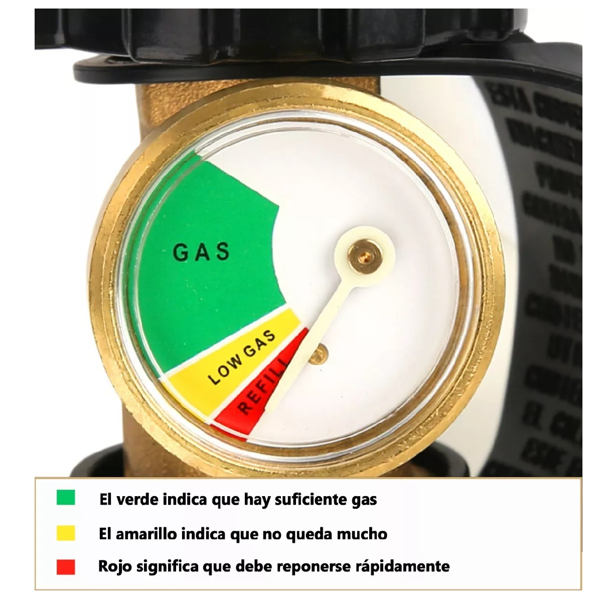Manómetro Medidor Regulador Adaptador Para Tanque De Gas Lp