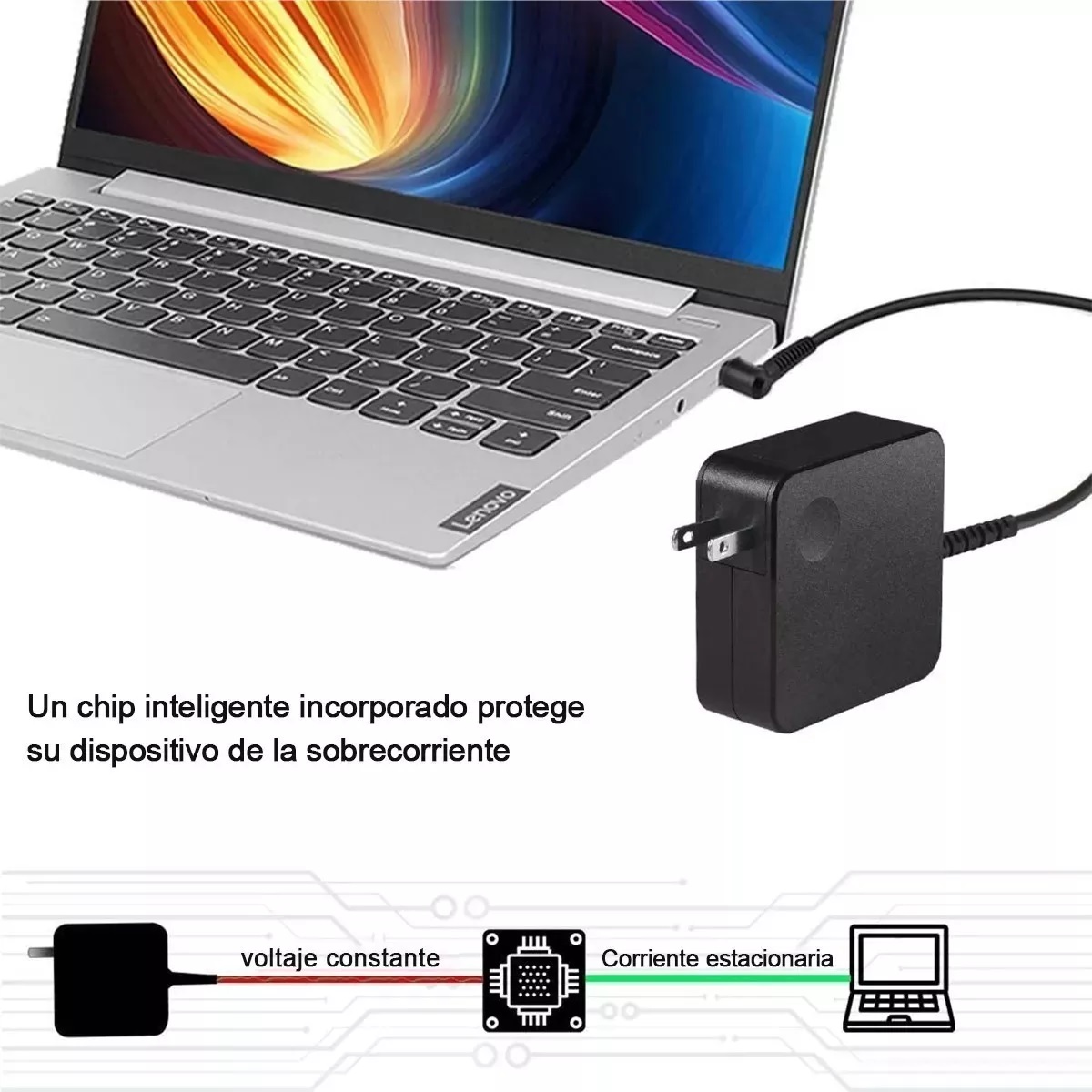 45w Cargador Adecuado Para Lenovo Laptop Ideapad 20v/2.25a