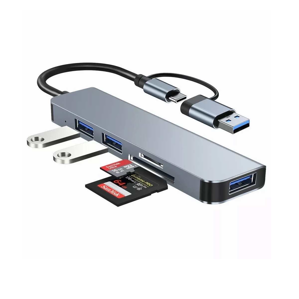  Adaptador Usb C Multi Puerto Usb 3.0 Sd Tf Tipo C Hub 5 En 1