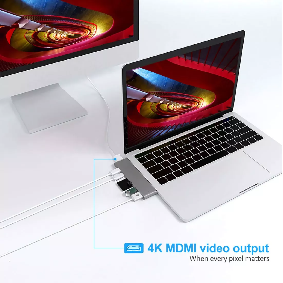 Adaptador Usb C Hub3 Hdmi Para Macbook Pro/air