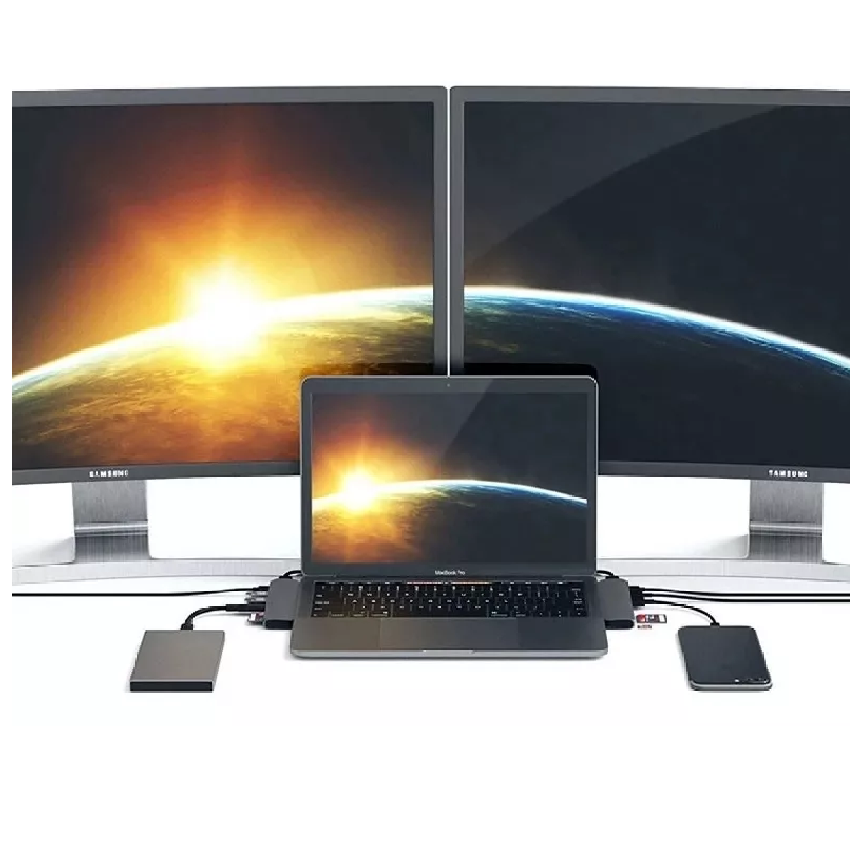 Adaptador Usb C Hub3 Hdmi Para Macbook Pro/air