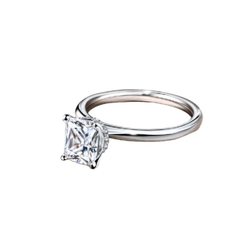 Anillo Oro Blanco 14K Diamante Princes 0.70 cts