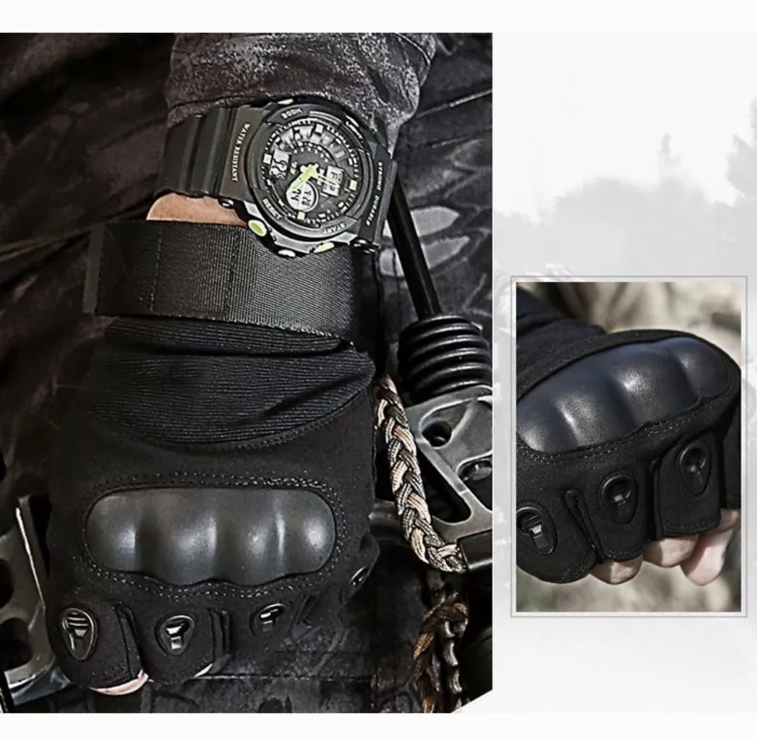 Guantes Tacticos Militar Medio Dedo Motocicleta Y Bicicleta