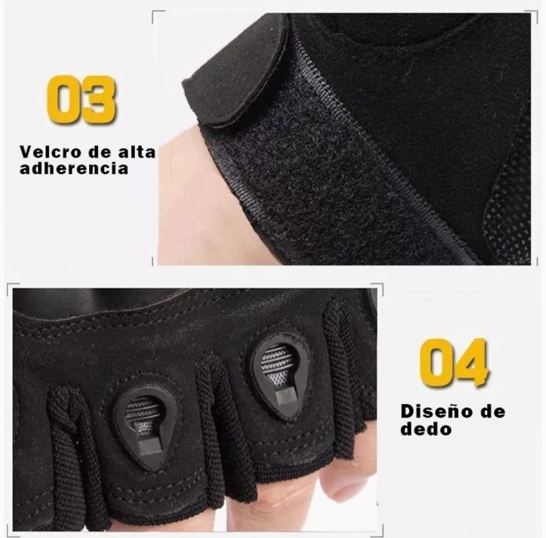 Guantes Tacticos Militar Medio Dedo Motocicleta Y Bicicleta