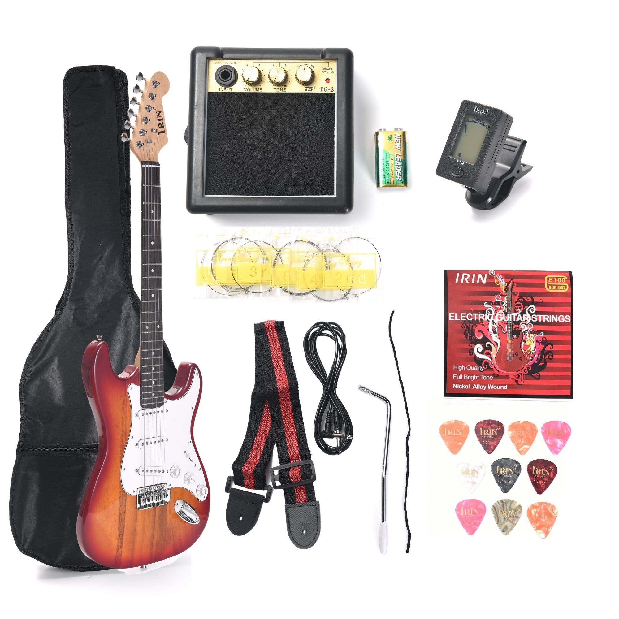 Guitarra Eléctrica Amplificador Tipo Stratocaster Accesorios