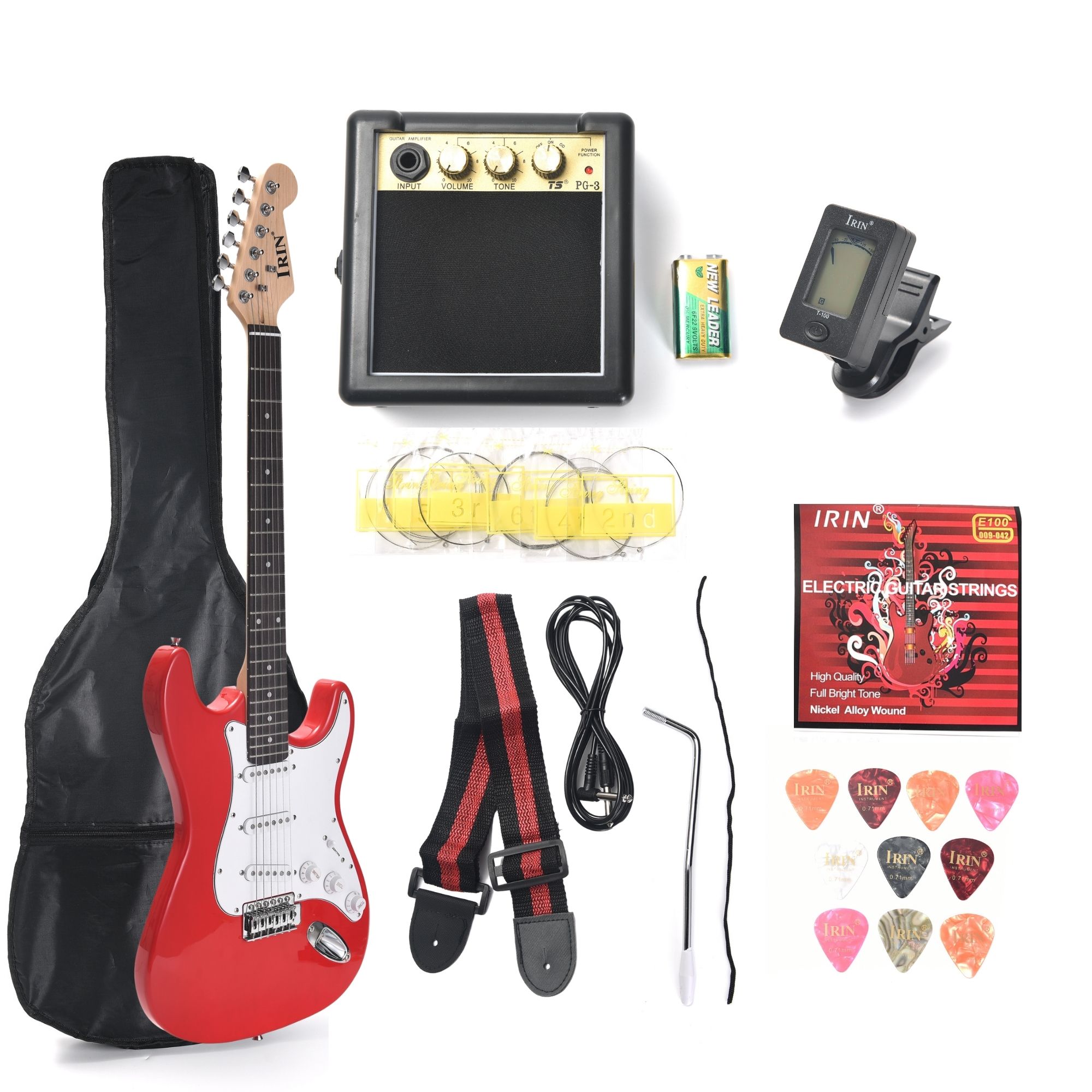 Guitarra Eléctrica Amplificador Tipo Stratocaster Accesorios