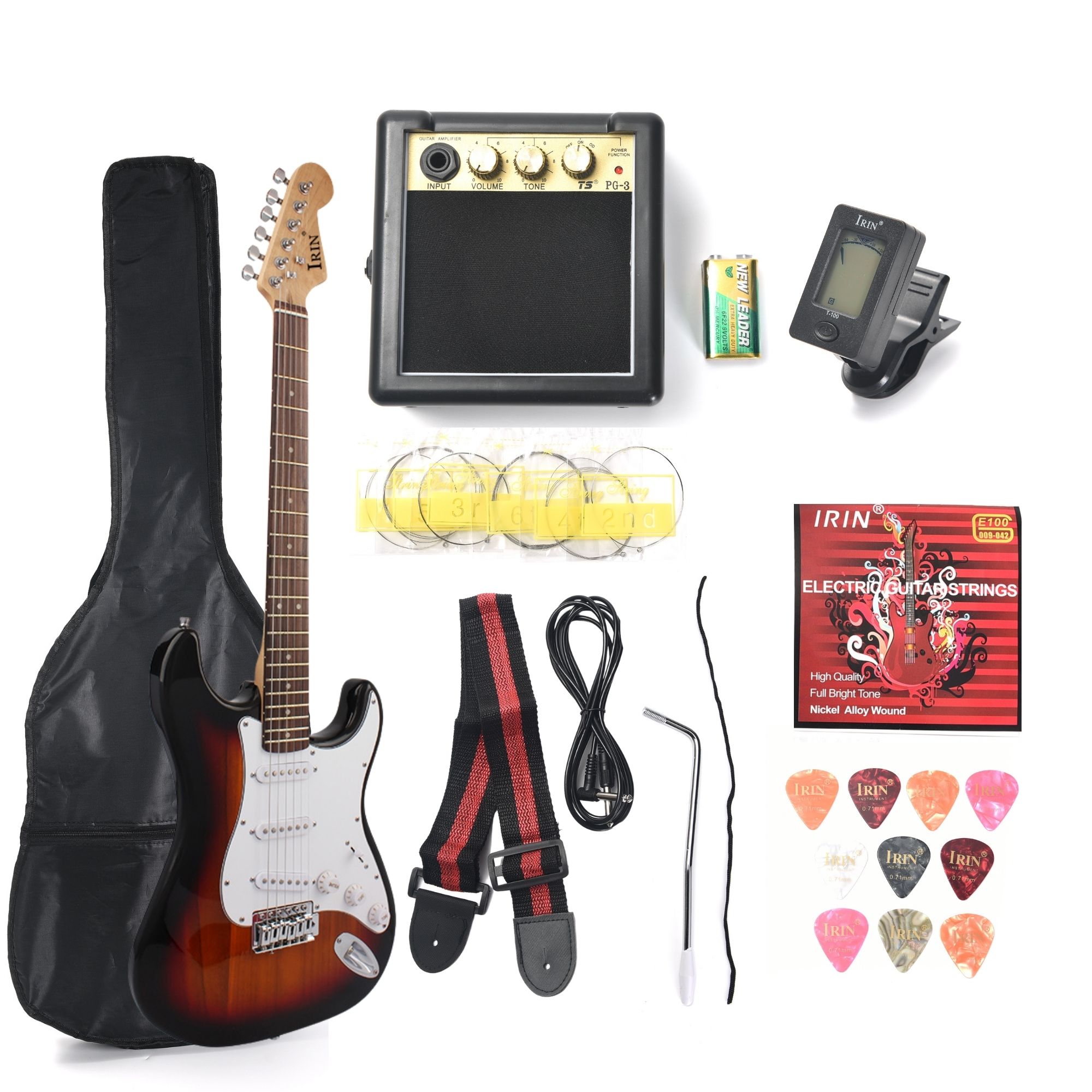 Guitarra Eléctrica Amplificador Tipo Stratocaster Accesorios