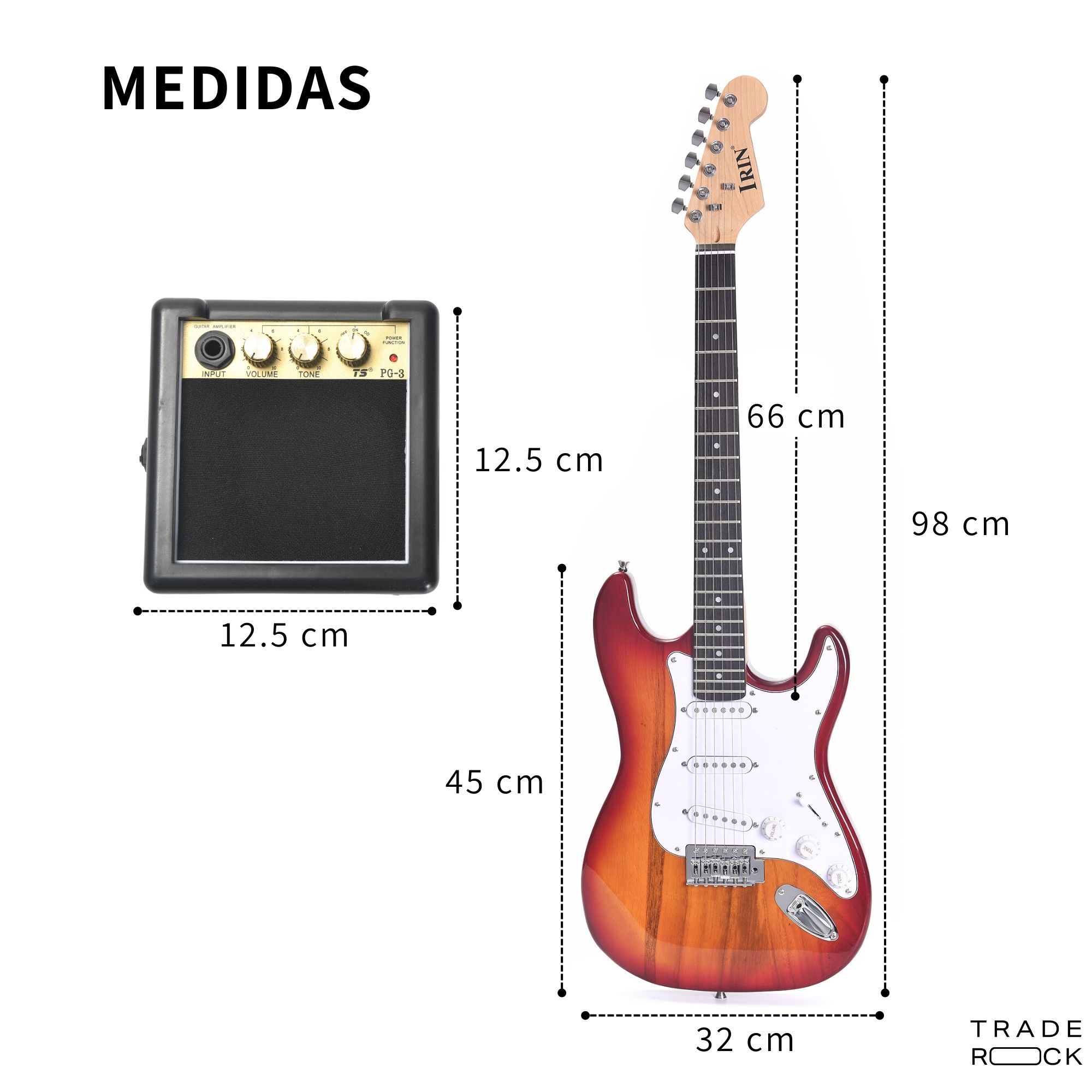Guitarra Eléctrica Amplificador Tipo Stratocaster Accesorios
