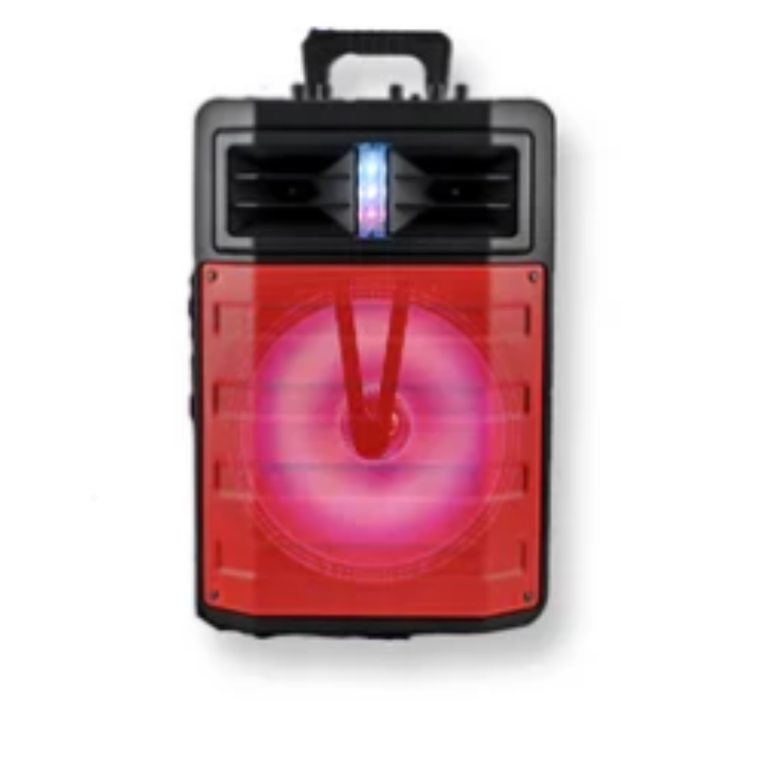 Bocina portátil bluetooth con luces led de colores de 12 pulgadas