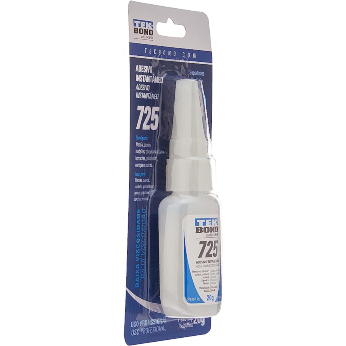 Adhesivo Instantáneo 725 Tek Bond 20g Tipo 495