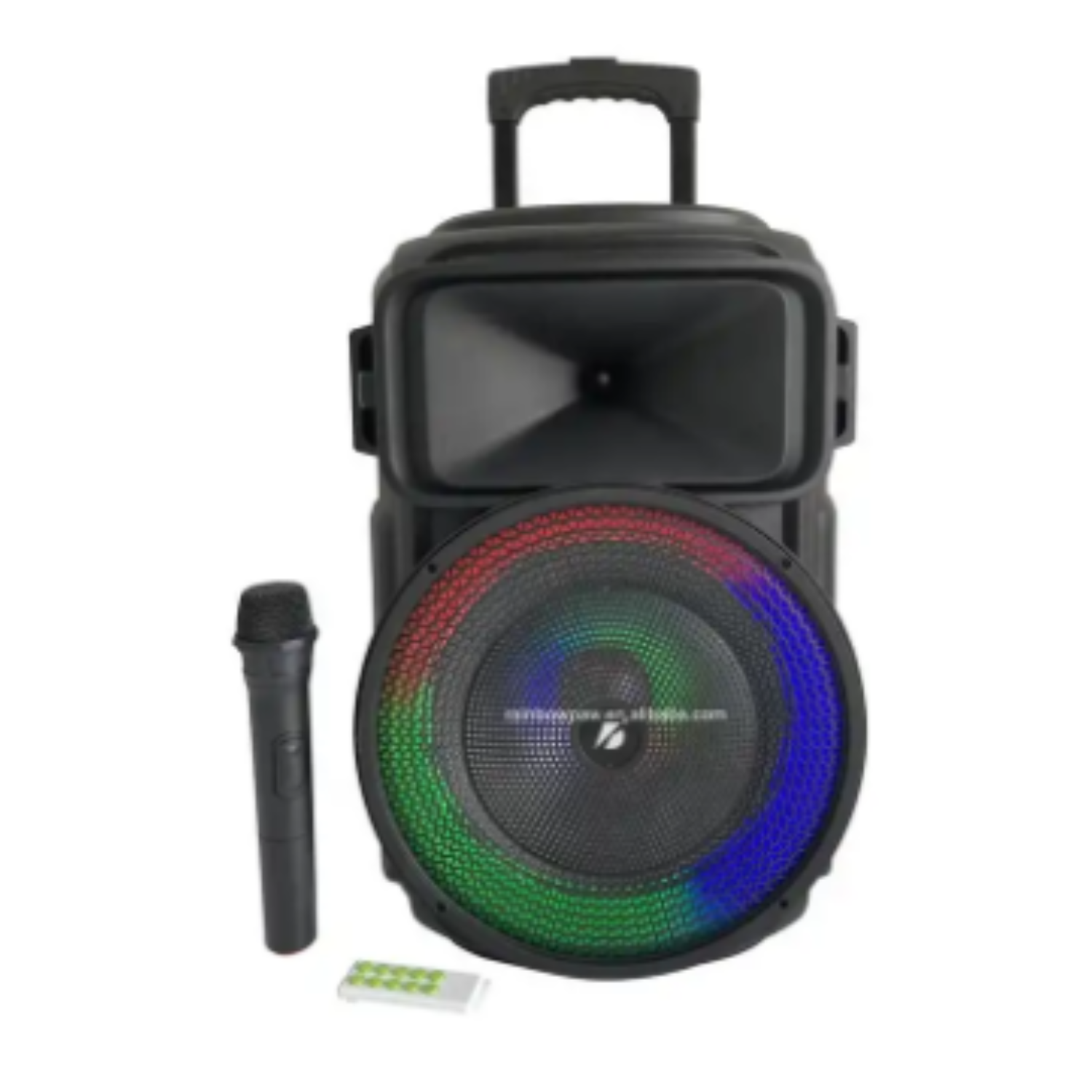 Bocina bluetooth para karaoke, subwoofer portátil con luz Led RGB, 12 pulgadas