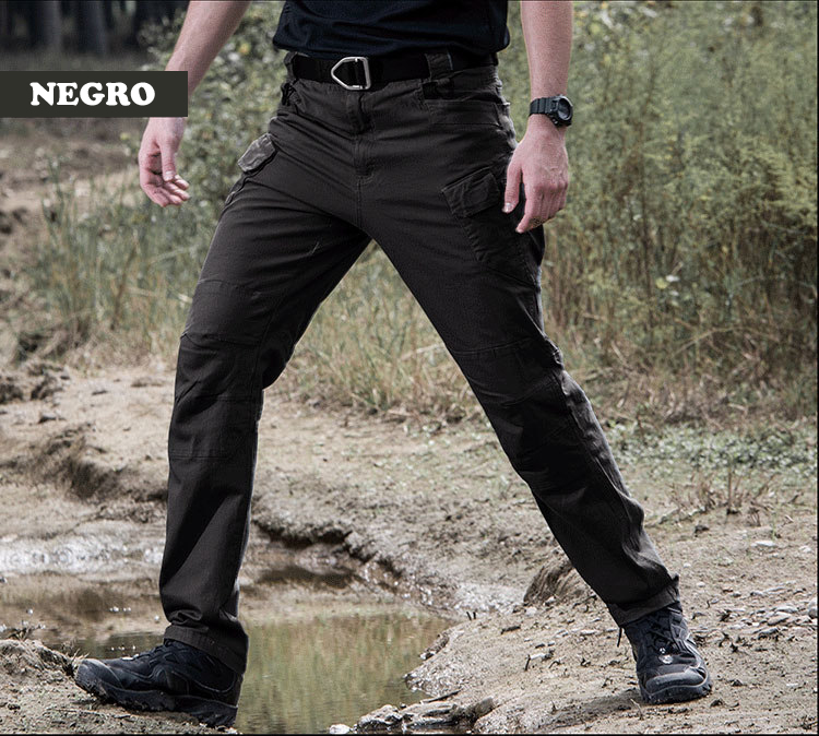 GRAM. Pantalon Tactico Militar, Pantalon cargo, Senderismo, Impermeable y Anti Desgarre