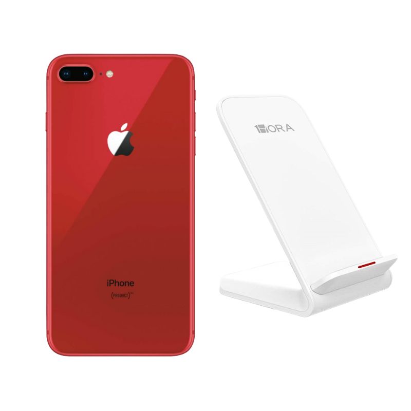 iPhone 8 Plus 64GB Rojo Reacondicionado Grado A + Base Cargador