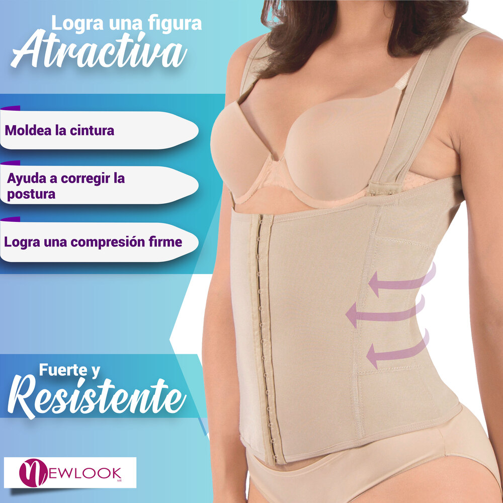 Newlook Chaleco Faja Modeladora Cintura Y Corrector Postura