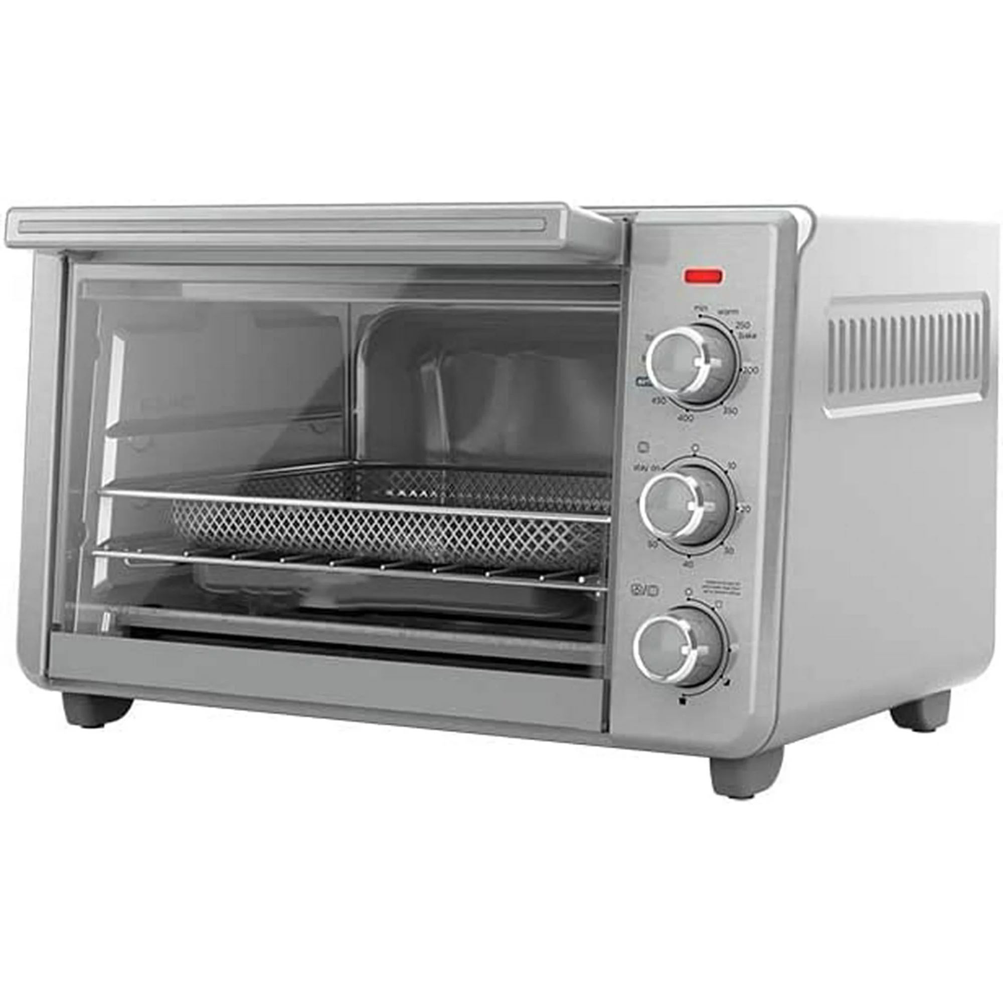 Horno Tostador Black and Decker con Freidora de Aire Plateado TO3217SS