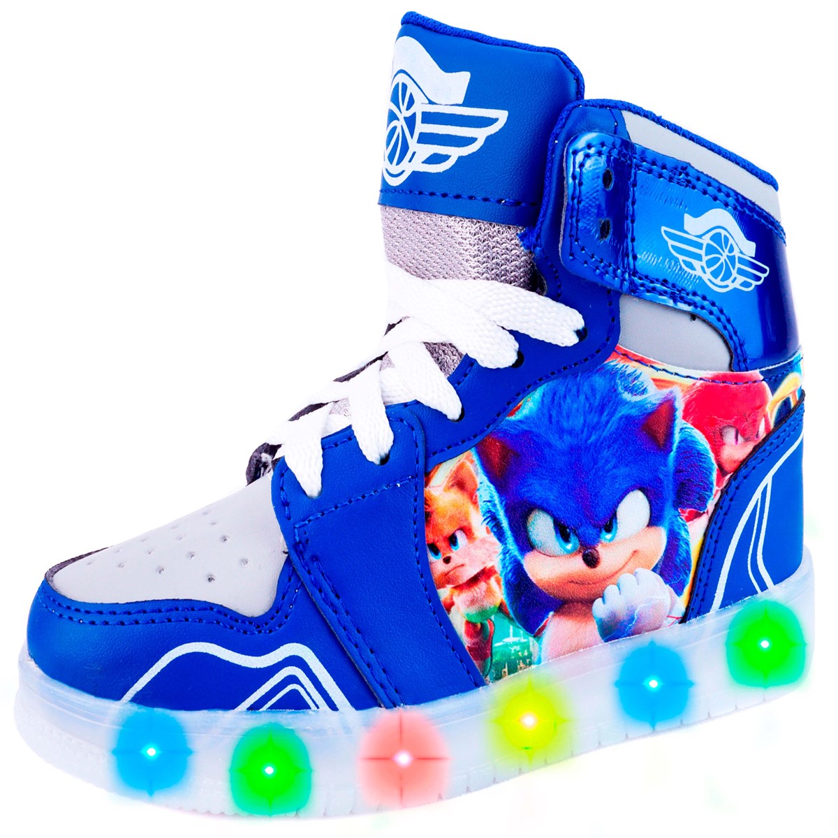 Tenis Bota Niño Sonic Luces Leds The Hedgehog Juego 115-rps