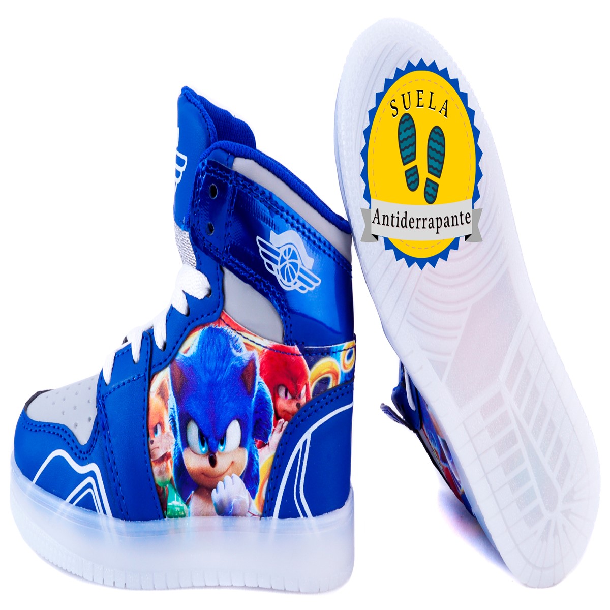 Tenis Bota Niño Sonic Luces Leds The Hedgehog Juego 115-rps