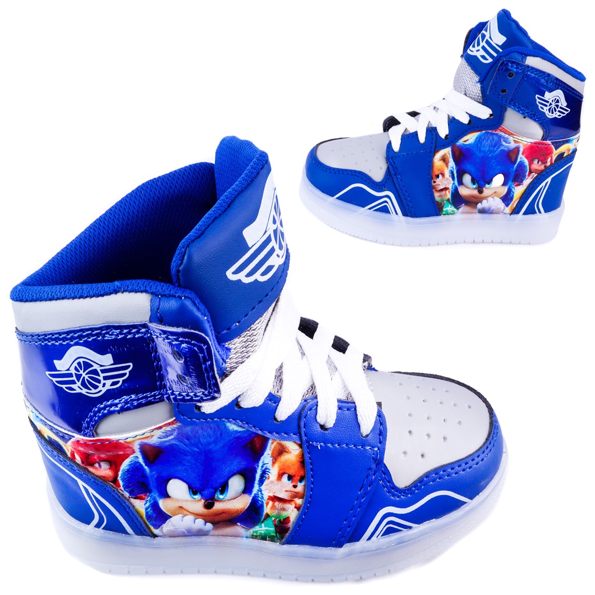 Tenis Bota Niño Sonic Luces Leds The Hedgehog Juego 115-rps