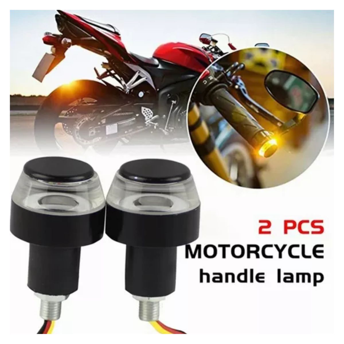 Luz Led Manillar Giro Para Puños Direccional De Motocicletas