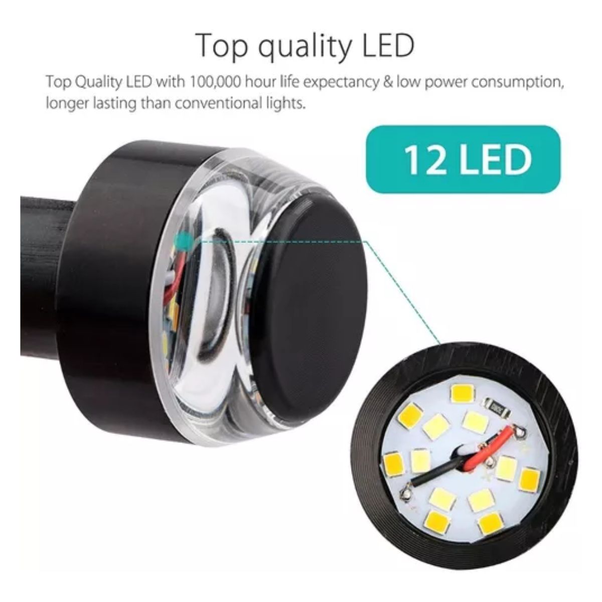 Luz Led Manillar Giro Para Puños Direccional De Motocicletas