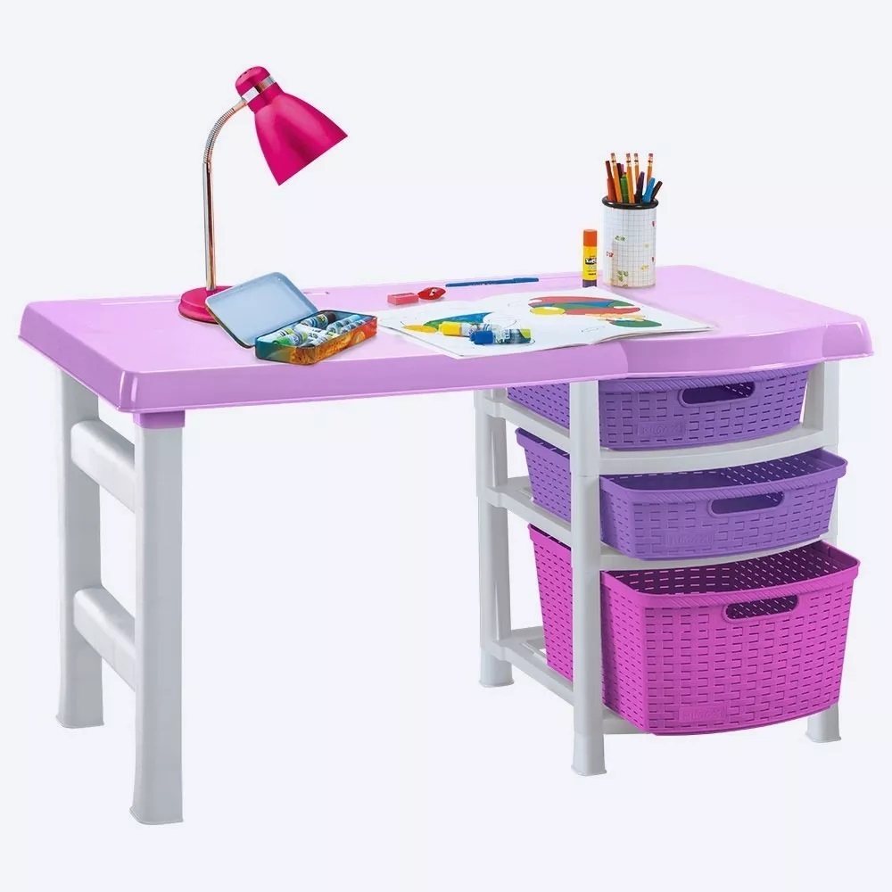 Mesa Escritorio Infantil Cómodo Para Tareas En Casa Niña