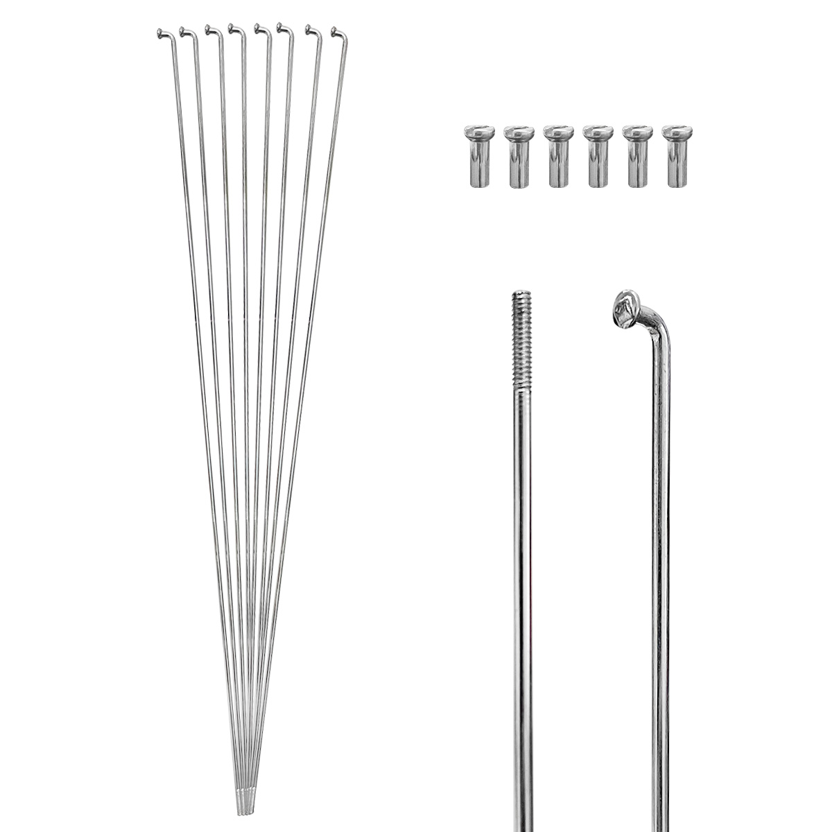 72 Rayos Bicicleta R29 Semicromado 14g Con Niples