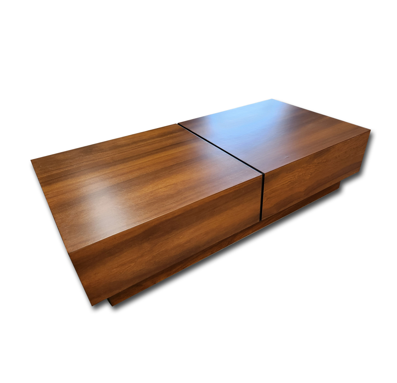 Mesa de centro colección Breeny  chapa de tzalam con acabado semimate.