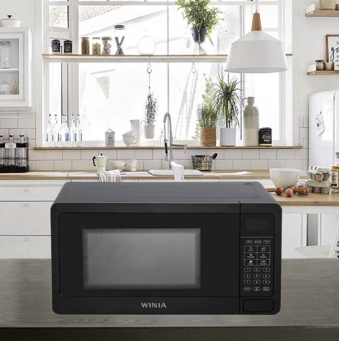 HORNO MICROONDAS 0.7P3 ABIERTO BOTON NEGRO WINIA