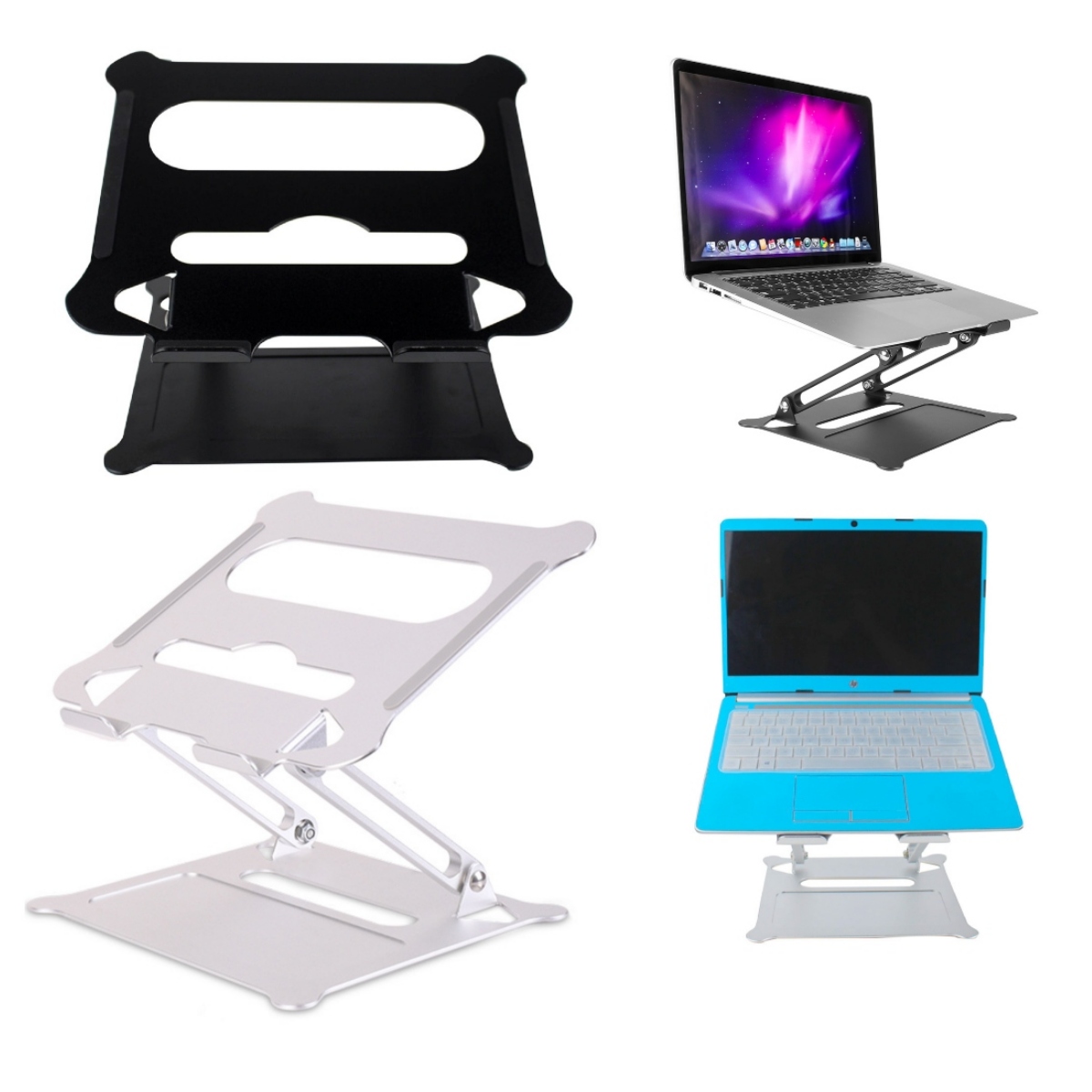 Soporte para computadora portátil para escritorio, soporte desmontable para  portátil, soporte ergonómico de aluminio para computadora portátil
