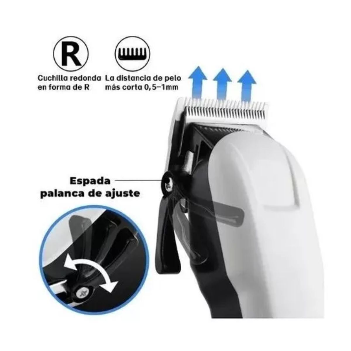 Maquina Para Cortar Cabello Cortadora De Pelo Profesional Blanca