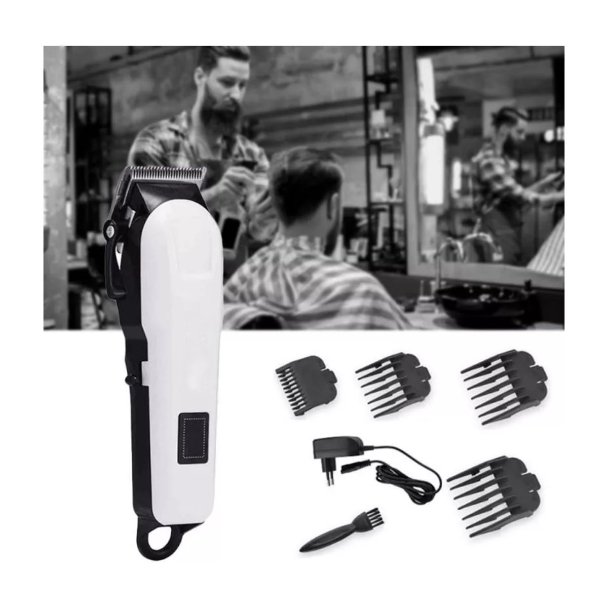 Maquina Para Cortar Cabello Cortadora De Pelo Profesional Blanca