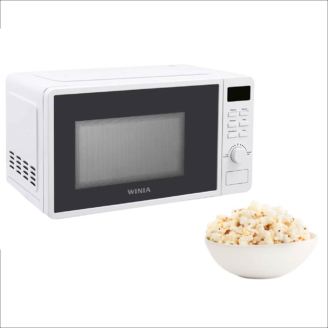 HORNO MICROONDAS 0.7P3 ABIERTO BOTON BLANCO WINIA