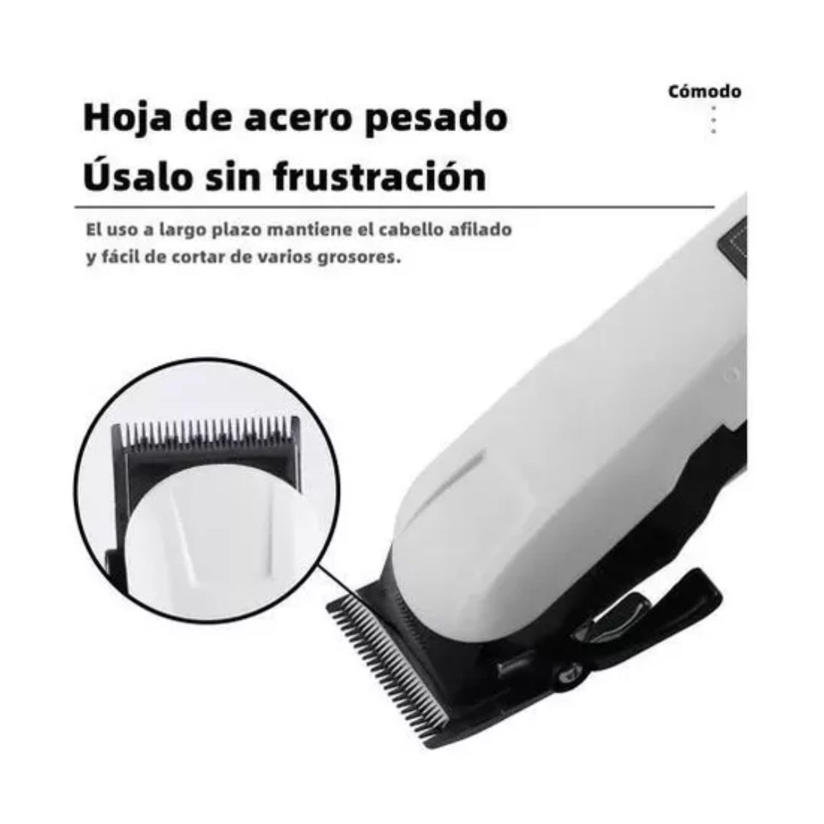 Maquina Para Cortar Cabello Cortadora De Pelo Profesional Blanca